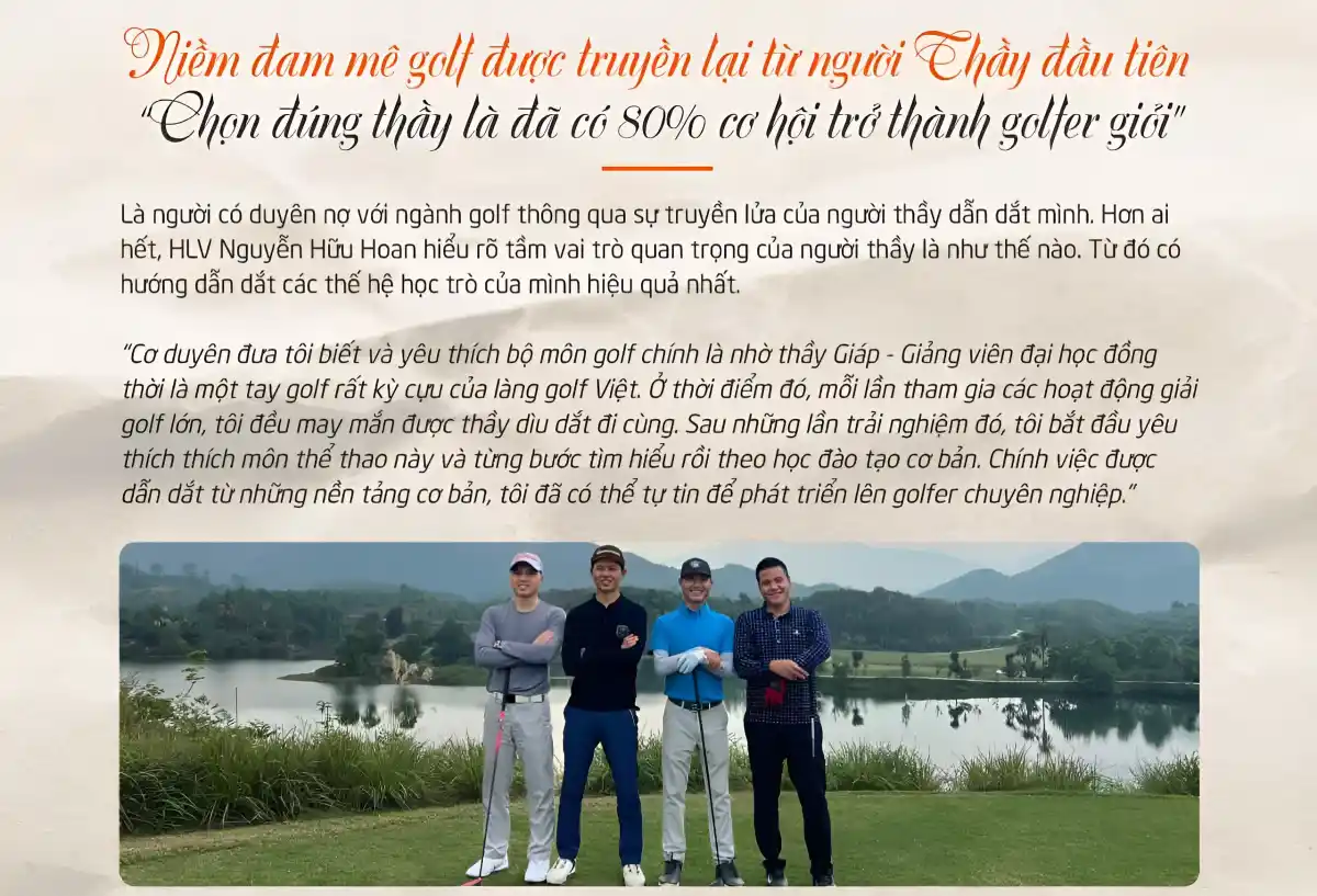 Với HLV golf Nguyễn Hữu Hoan, chọn đúng thầy là điều quan trọng